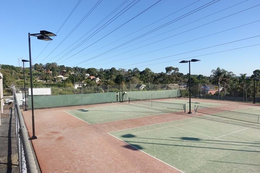 tennis Court lighting lowerable tilt pole